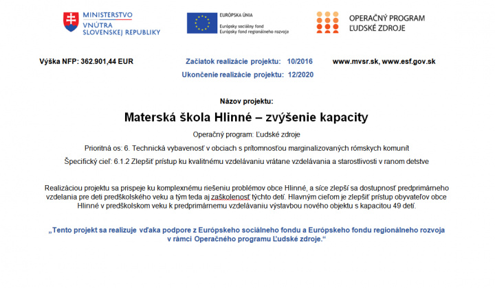 5. fotografia fotogalérie Projekty Európskej únie / Materská škola - zvýšenie kapacity - foto