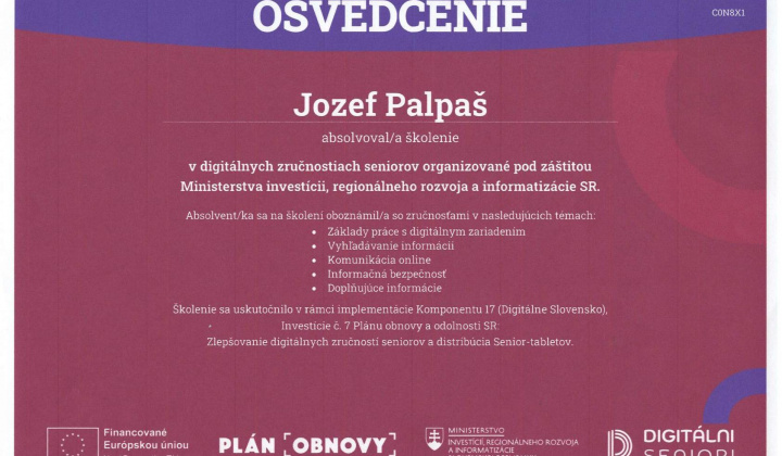 4. fotografia fotogalérie  Projekt - Digitálni seniori