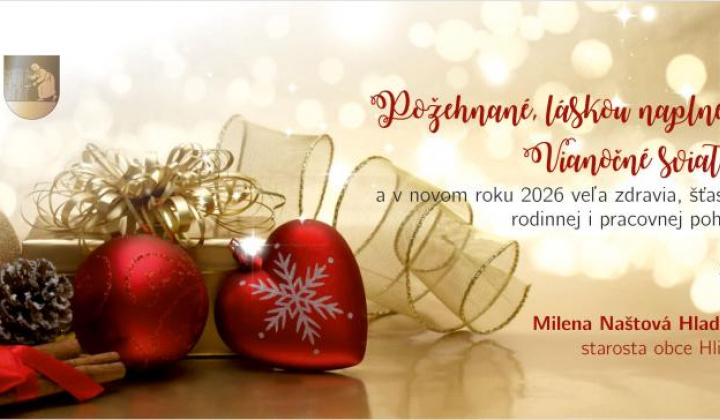 Fotka - Vianočný pozdrav od starostky obce Hlinné