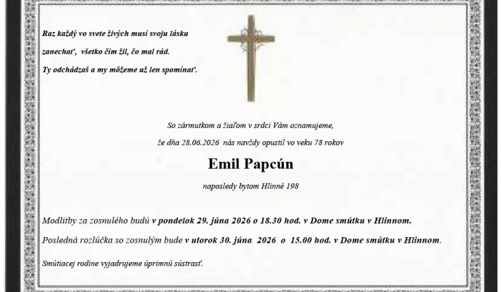 Fotka - Parte Emil Papcún