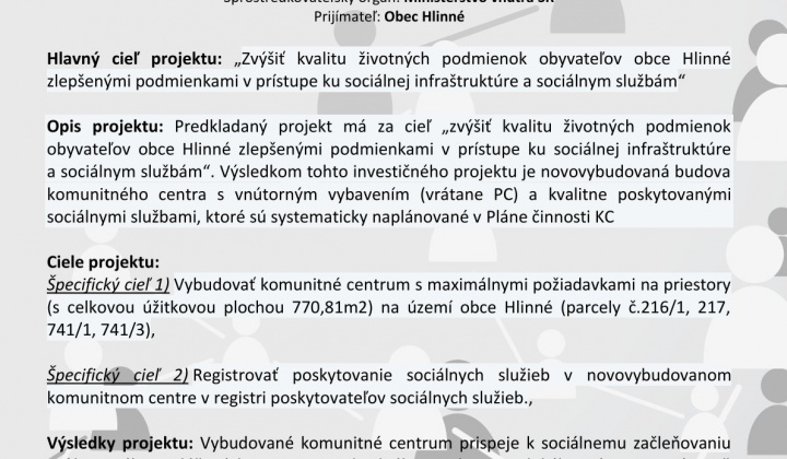 Fotka - Komunitné centrum obci Hlinné