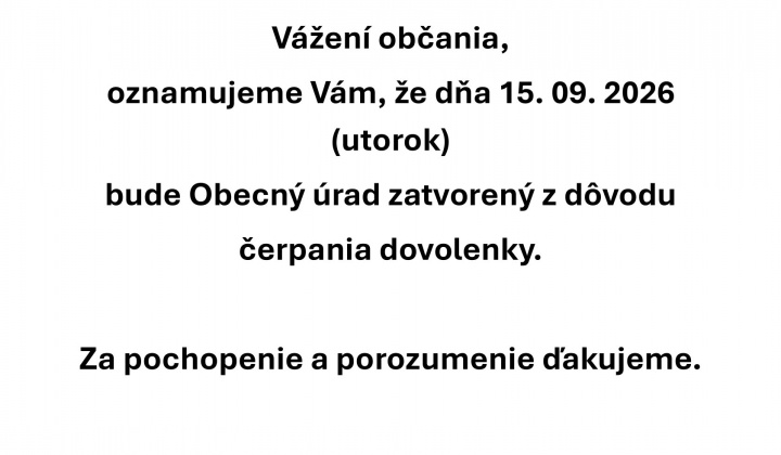 Fotka - Oznam