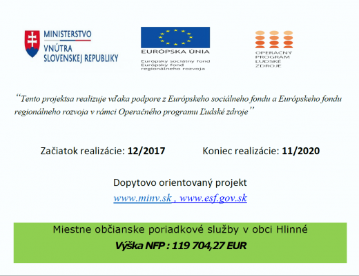 Fotka - Miestne občianske poriadkové služby v obci Hlinné