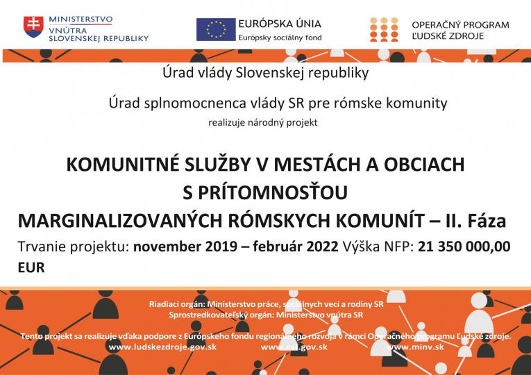 Fotka - Komunitné služby v mestách a obciach s prítomnosťou marginalizovaných rómskych komunít – II. fáza