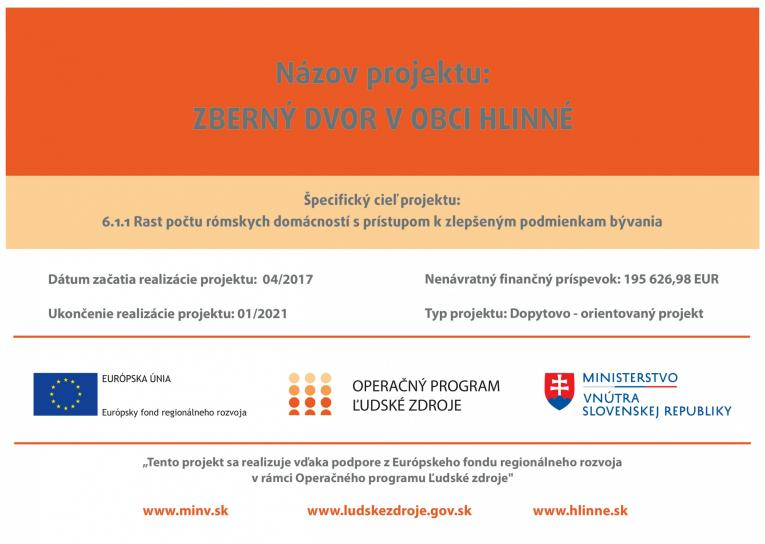 Fotka - Zberný dvor v obci Hlinné