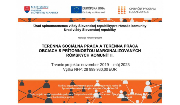 Fotka - Terénna sociálna práca a terénna práca obciach s prítomnosťou marginalizovaných rómskych komunít II
