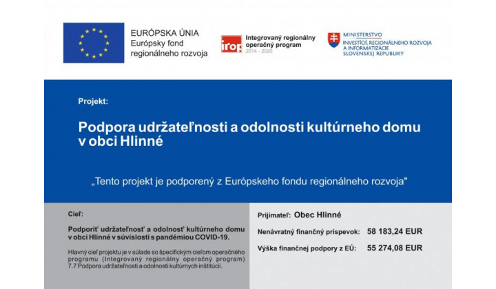 Fotka - Podpora udržateľnosti a odolnosti kultúrneho domu