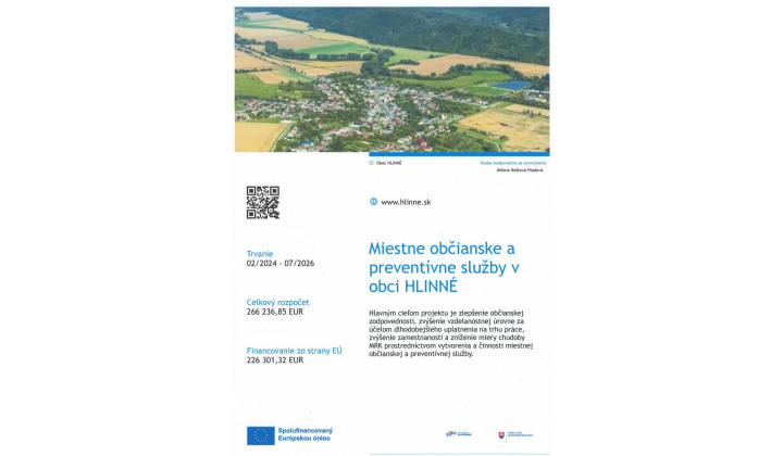 Fotka - Miestne občianske a preventívne služby v obci Hlinné