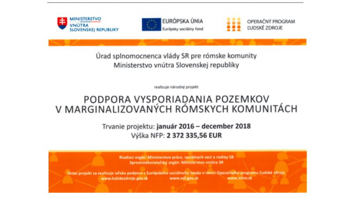 Fotka - Podpora vysporiadania pozemkov